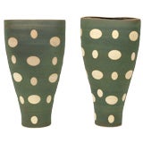 Pair of Monumental Ceramic Vessels by Jeremy Briddell