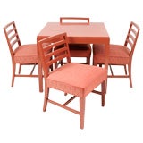 1940's Lacquered Game Table & Chairs