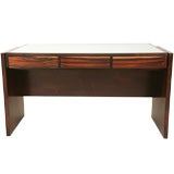 Joaquim Tenreiro Rosewood 
Glass Desk