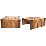 Pair of Brutalist Brazilian Tables by Percival Lafer