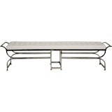 Glamorous 1970's Chrome and Leather Bench