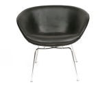 Arne Jacobsen Leather "Pot" Chair