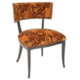 Ebonized Klismos Chair with Larsen Fabric