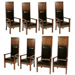 Phenomenal Masonic Lodge Oak Chairs