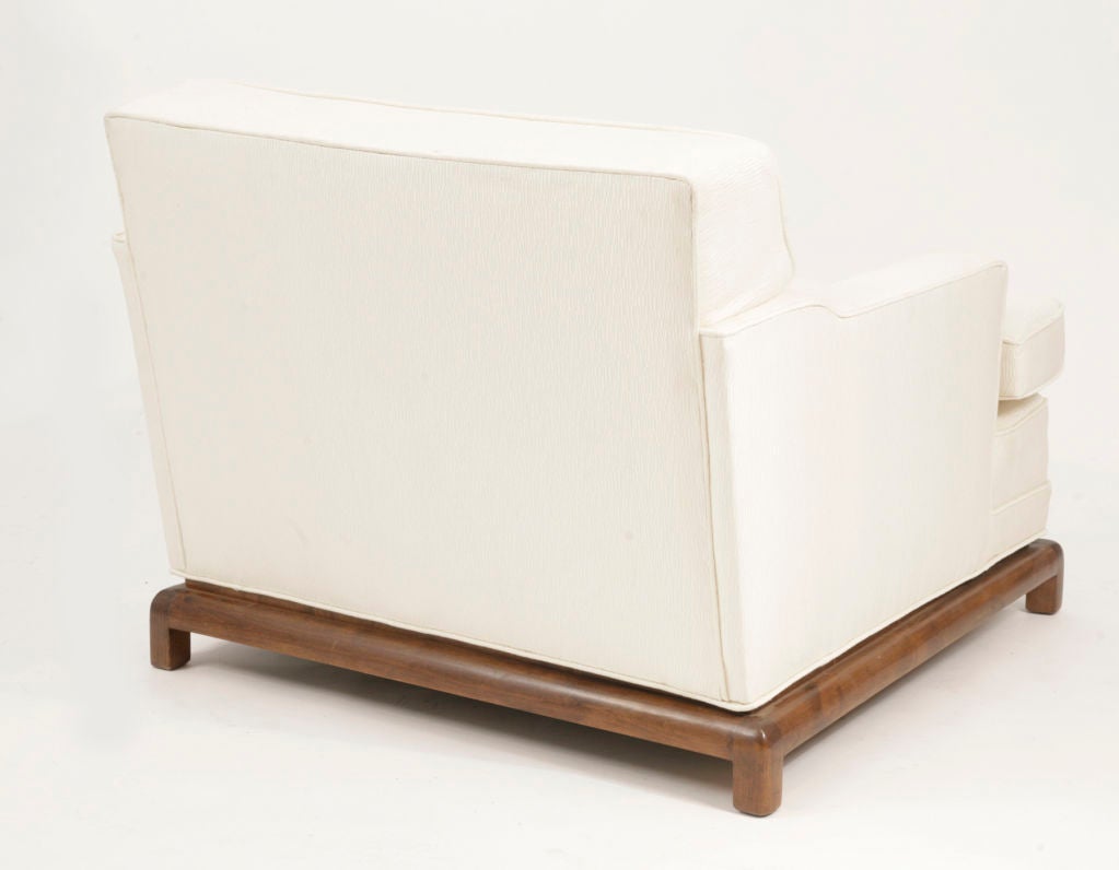 Walnut Grand Scale Chair & Ottoman
