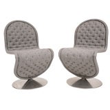 Vintage Pair of Verner Panton 123 Swivel Chairs