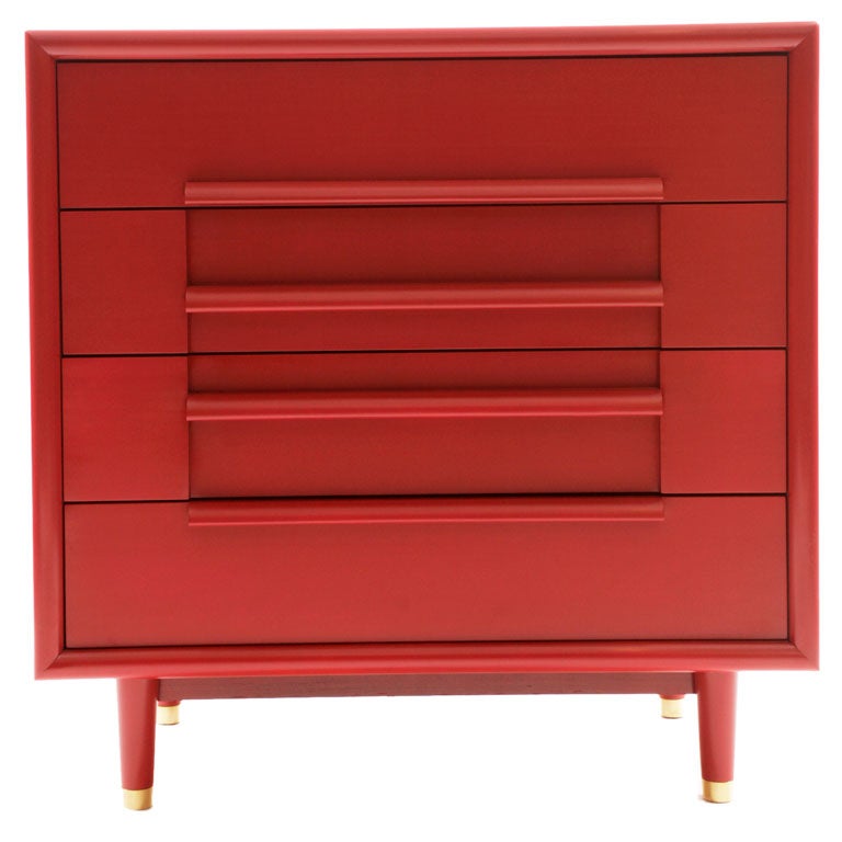 Furniture Guild of California Red Lacquered Chest