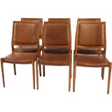 6 Niels Moller Teak & Leather Dining Chairs