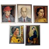 5 Ethel Johnson Deco Paintings