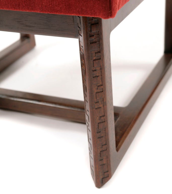 Mahogany Frank Lloyd Wright for Heritage Henredon Table & Chairs