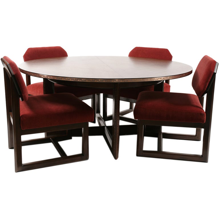 Frank Lloyd Wright for Heritage Henredon Table & Chairs