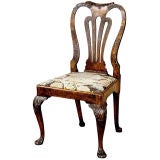 A Queen Anne Walnut Veneered Side Chair