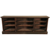 Rosewood Bookcase with Barley Twist Columns