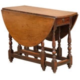 Oak Gate-Leg Table on Baluster Turned Legs