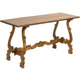 Walnut Lyre-Based Trestle Table