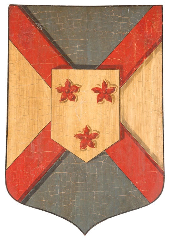 19th Century A SET OF THREE ARMORIAL SHIELDS