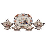 A Large Ironstone Dinner Service by Wood and Bowen