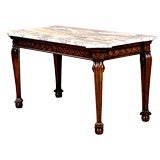 Marble Top Console with Vitruvian Sea Scrolls