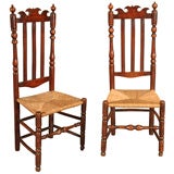 A Pair of Ash High-Back Chairs