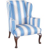 Walnut Cabriole Leg Wing Chair