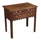 Mahogany Side Table with Wavy Shaped Apron