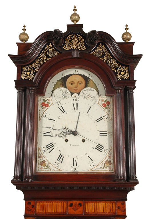 English Tall Case Clock By Edward Bertles For Sale