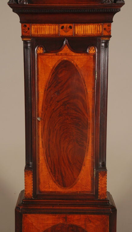 Mahogany Tall Case Clock By Edward Bertles For Sale
