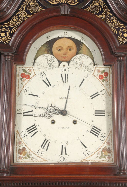 19th Century Tall Case Clock By Edward Bertles For Sale