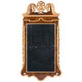 Antique George III Walnut and Parcel Gilt Mirror