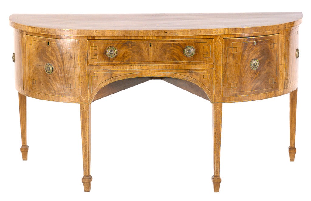 Sheraton Period D-shaped Sideboard