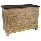 Charles X chest of drawers later painted chest of drawers