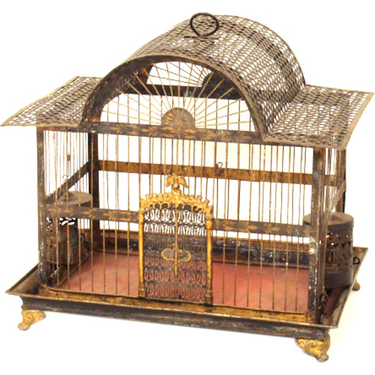 19th century tole birdcage