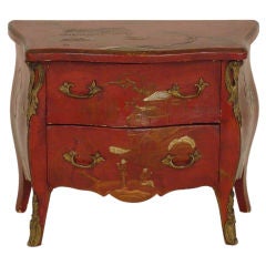 Louis XV chinosserie decorated salesman sample commode
