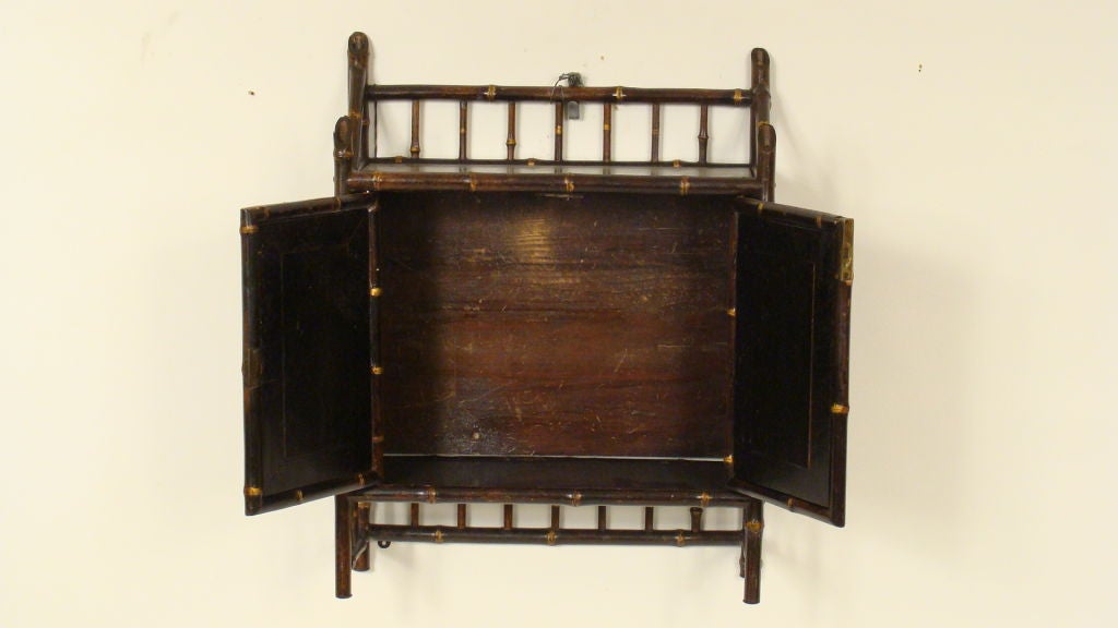 Chinese lacquered hanging cabinet