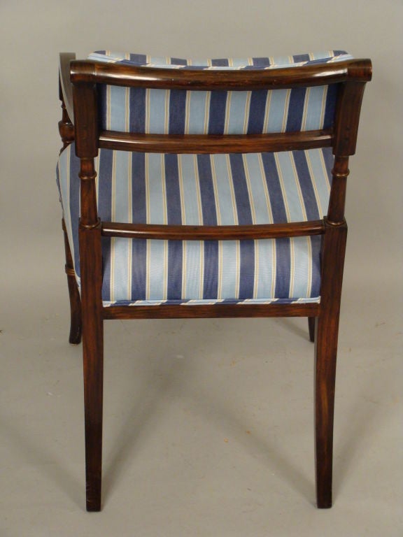 Mid-20th Century Set of 12 English regency style dining room chairs