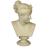 Italian carrera marble bust of Paolina