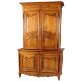 Louis XV provincial fruitwood buffet a deux corps