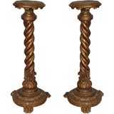 Antique Pair of baroque style pedestals