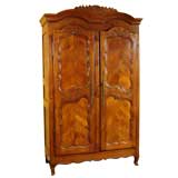 Louis XV provincial fruitwood armoire