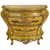 Italian Louis XV style painted bombe commode