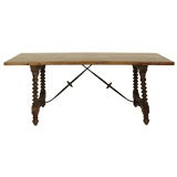 Italian baroque style walnut dining room table