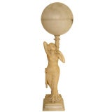 Italian alabaster globular lamp
