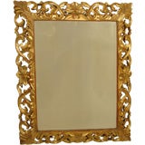 Italian baroque style gilt wood mirror Italian baroque style gilt wood mirror