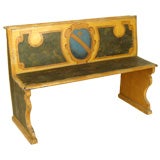 Antique Italian painted hall bench
