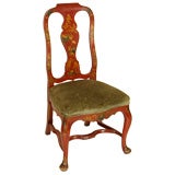 Continental chinosserie decorated side chair