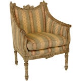 Louis XVl style painted bergere