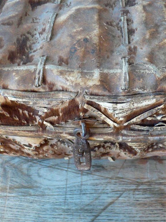18th Century and Earlier 18th Century Horse Hair Traveling Trunk