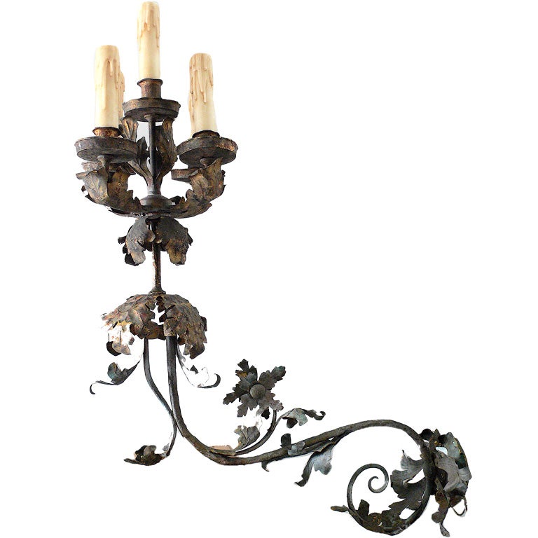 Massive Pair of French Sconces
