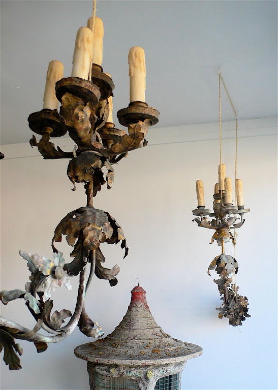 Iron Massive Pair of French Sconces