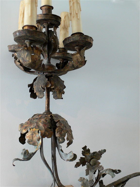 Pair of large-scale gilded sconces.